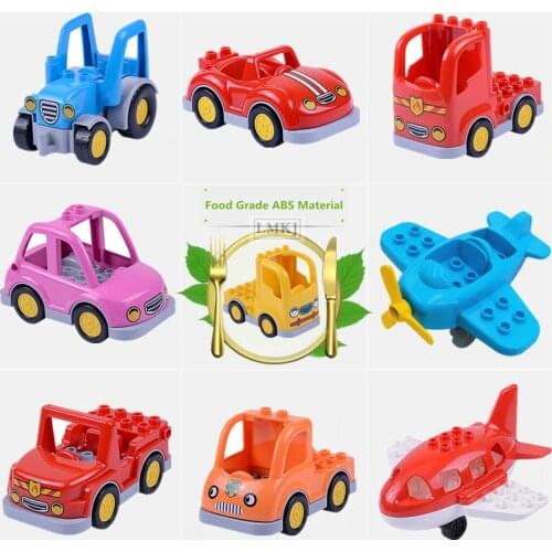 Diy Brick Toys For Children Big Size Classic City Traffic Series Building Block Assemble Bus Car For Children Kids Gifts