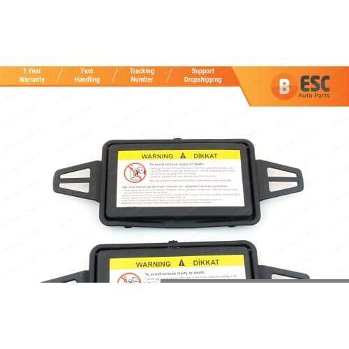 ESC EDP524 2 Pcs Sun Visor Shade Mirror Cover BLACK 2108102510, 2118110010, 2118110110 For Mercedes W211 Left And Right