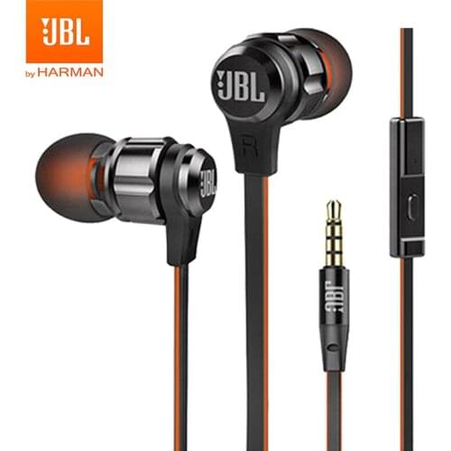 JBL T180A Stereo In-Ear Earphone Running Sports 3.5mm Wired Earbuds Pure Deep Bass Game Music Headset Hands-free Calls with Mic
