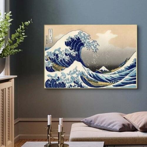 The Great Wave off Kanagawa By Katsushika Hokusai Famous Paintings Print On Canvas Art Posters Japanese Ukiyo-e Pictures Cuadros