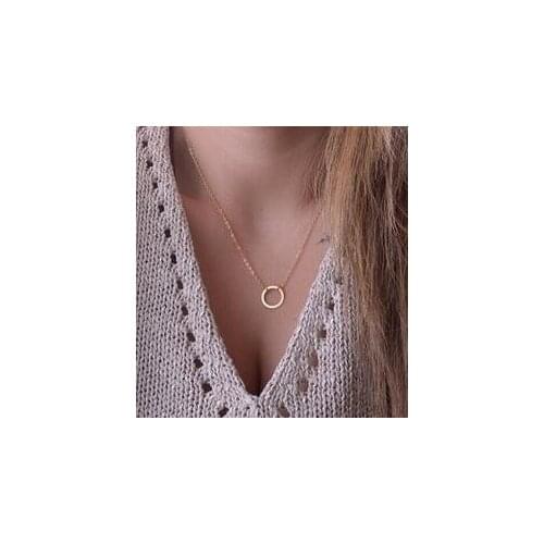 Fashion big brand temperament clavicle chain explosion style personality fashion simple circle necklace necklace