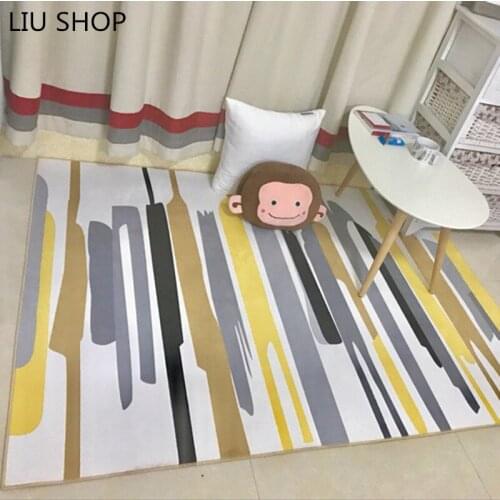LIU new fashion Simple modern personality striped carpet living room bedroom study home rug decorative hallway mat parlor big