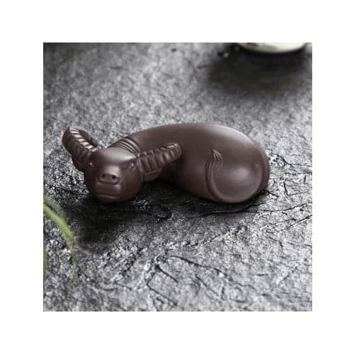 New arrival promotion yixing purple clay pure DIY cow Chinese tea pets little monk cartoon Maitreya tea ornaments T337