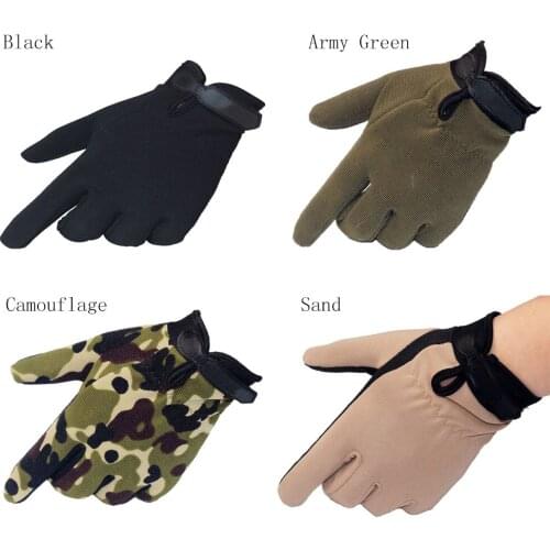 Outdoor Sports MTB Bicycle Bike Camouflage Mens Military Tactical Gloves Riding Hunting Fishing Full Finger Gloves