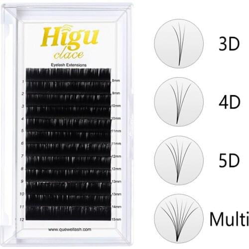 Higuclace Easy Fanning Eyelash Extension Volume Automatic-Flowering Fan Blooming Faux Mink Lashes Individual Flower Soft Lash