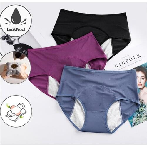 Leak Proof Menstrual Panties Period Panties Women Underwear Waterproof Bragas Menstruales Absorbentes Plus Size Dropshipping