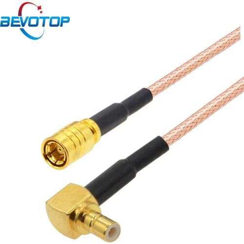 SMB Female to Elbow SMB Male Right Angle 90 Degree RG316 50 Ohm RF Coaxial Cable Satellite Radio Extension Cord Jumper Pigtail