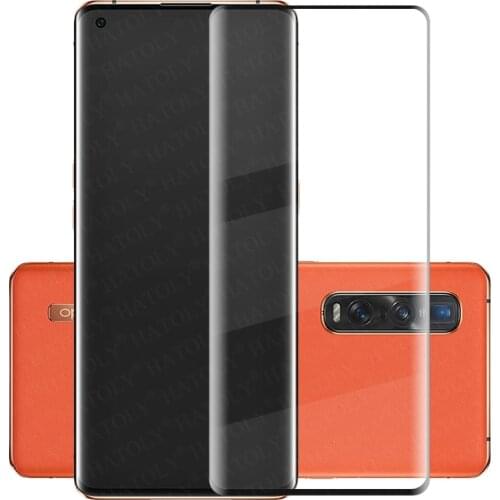 Glass on Find X2 Pro Tempered Glass For Oppo Find X2 Pro Screen Protector 3D Full Curved Cover Protective Phone Film Find X2 Pro