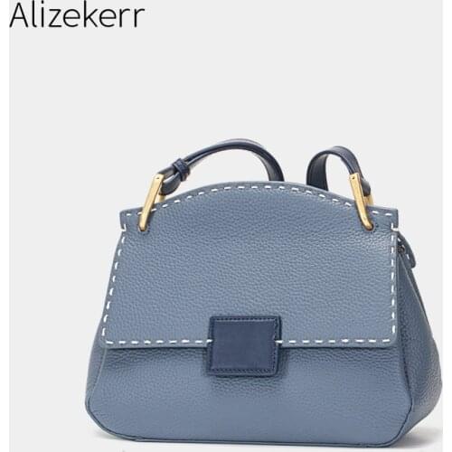 Colour Blocking Thread Soft Leather Shoulder Bags Women 2021 New Elegant Designer Underarm Purse And Handbag Top Quality Casual