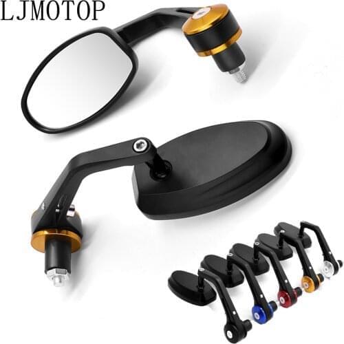 CNC Universal Motorcycl Handle Bar End Rearview Mirror 7/8" For YAMAHA FAZER600 MT-03 MT-25 TDM 900 MT-125 MT125 V-MAX MT-01 R6S