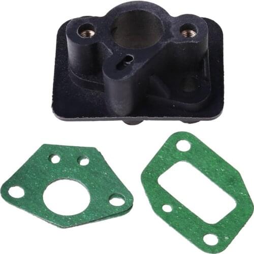 Intake manifold + 2pcs 40-5 43CC 52CC brush cutter intake manifold carburetor base connector,admitting pipe,carb adaptor