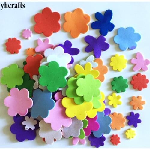 1bag/LOT Mix flower foam stickers Wall decoration Early educational toys kindergarten craft Color learning Creative fancy DIY