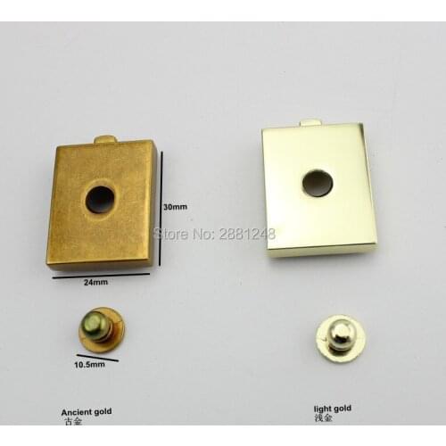 10sets New Europe and the United States retro button buckle lock box hardware accessories lock female bag diy press lock