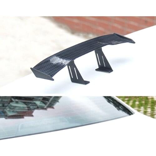 6.7" universal car tail wing gt carbon spoiler mini auto fiber decoration