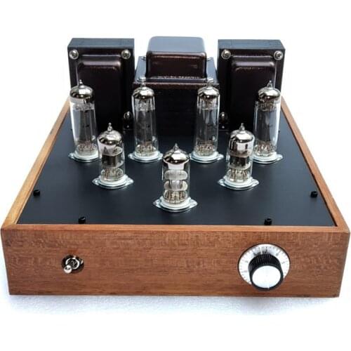 6P14 push-pull tube power amplifier, output power 15W*2, frequency response: 35HZ-20KHZ-4DB, distortion: ≤0.5