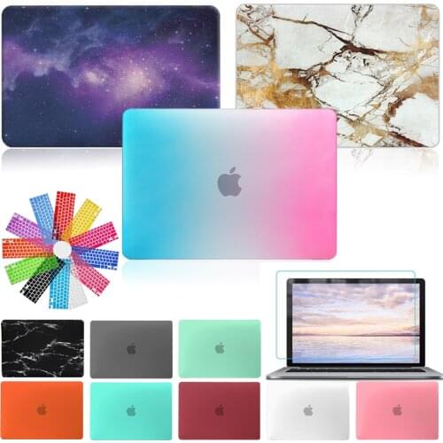 Laptop Case for MacBook Pro Air 11/12/13/15/16 Inch Crystal Transparent Hard Laptop Cover Case+Screen Cover Film+Keyboard Film