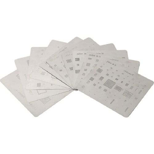 Friends payment BGA Reballing Stencil 44 pcs stencil + 4 Pcs tweezers + irepair box