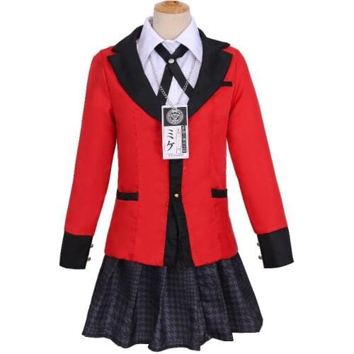 Carnival Cosplay Costume Women Kakegurui Cosplay Jabami Yumeko Yomoduki Runa Coat Wig Shoes Halloween Costume