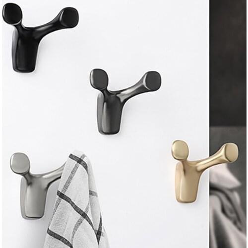 Creative Clothes Hook Wall-Mounted Kitchen Hooks Multi-function Durable Coat Towel Storage Hanger for Home Bathroom Accessories