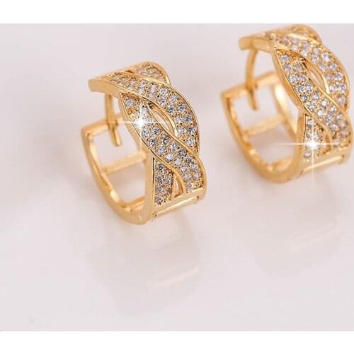 DE102 Fashion Popular Creative Elegant Zircon Earrings GIRLS Gift Party Banquet WOMENS Jewelry Earrings 2021