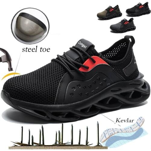 Mens Safety Shoes Steel Toe Shoes Anti-puncture Work Shoes Indestructible Work Sefety Boots Male Shoes Zapatillas Hombre