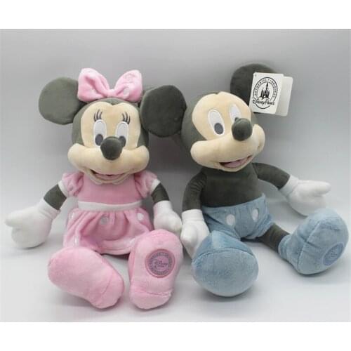 35cm Disney Kawaii Mickey Mouse Minnie Stuffed Plush Toy Soft Doll Children Gifts Plush Toy Doll Birthday Gift For Children Girl