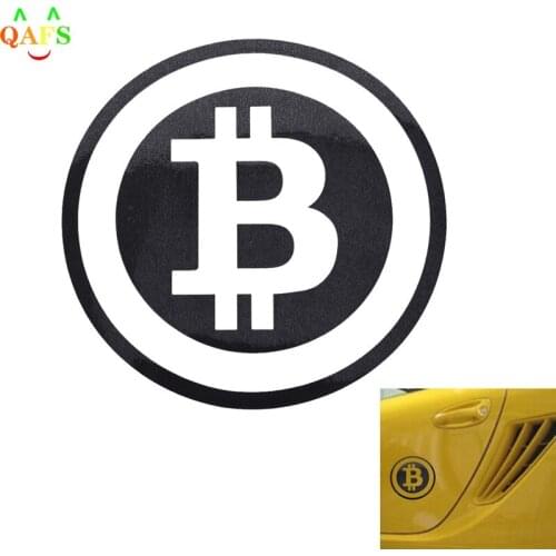 Large Bitcoin Car Sticker Cryptocurrency Blockchain Freedom Sticker Vinyl Car Window Decal 16cm(Length)*16cm(Width)