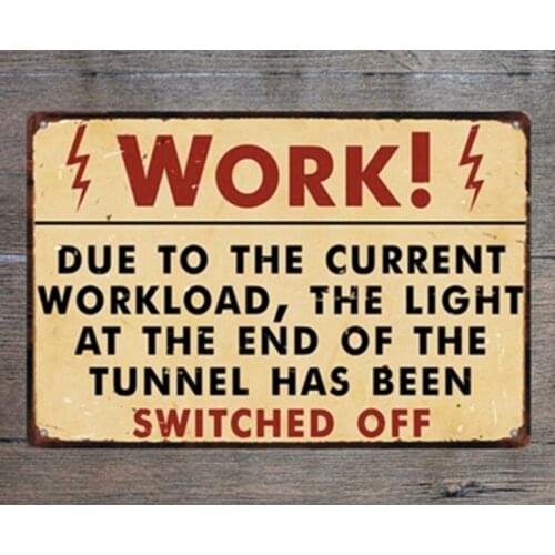 No trespassing warning work no light off electricity Tin Plate Sign wall Room man cave Decoration Art Dropshipping Poster metal