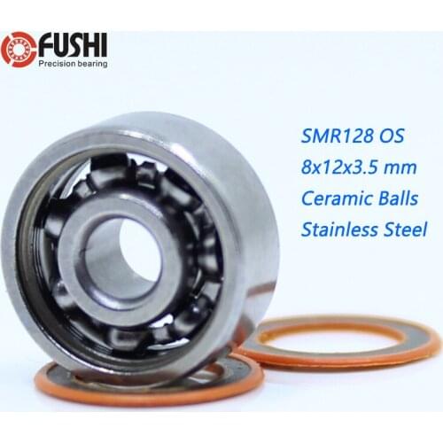 SMR128 2OS Bearing 8x12x3.5 mm CB ABEC7 Stainless Steel Hybrid Ceramic Bearing DRY Ocean Fishing Reels Ball Bearings SMR128C