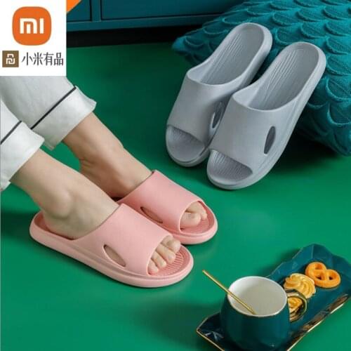 Xiaomi Couples Flat Slippers Summer Beach Flip Flops Men Women Bathroom Bath Non-slip Deodorant Slippers Soft Casual Sandals