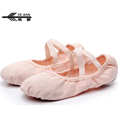 TIEJIAN Stretch Cloth Dance Shoes Zapatos Adult Girls Yoga Ballet Shoes Performance Practice Balett Shoes Chaussures De Danse