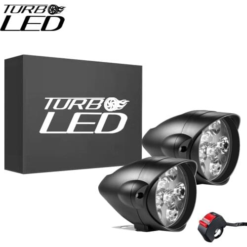 TURBO LED Motorcycles Headlight Working Spot Light Motorbike 6000k White Super Bright 9 LED Fog Lamp 15W 1500LM LED Scooters