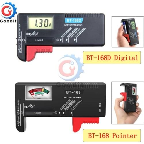 Universal BT168 BT-168D Digital Battery Tester Voltage Checker for AA AAA 9V Button Multiple Size Testers Voltmeter Meter Tools
