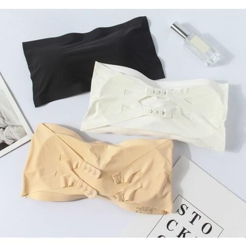 Seamless Tube Tops Women Strapless Padded Bra Bandeau Tube Top Women Intimates Soft Push Up Sexy Lingerie New Arrival