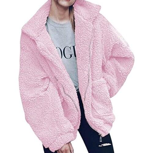 Big size wind recreational coat female qiu dong new style is Europe and the United States imitate fur fur plush loose coat