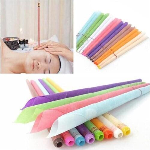 1 Pair Straight No Plug Ear Candling Aromatherapy Ear Candle Detoxifies Stick Ear Cleaner Ear Care