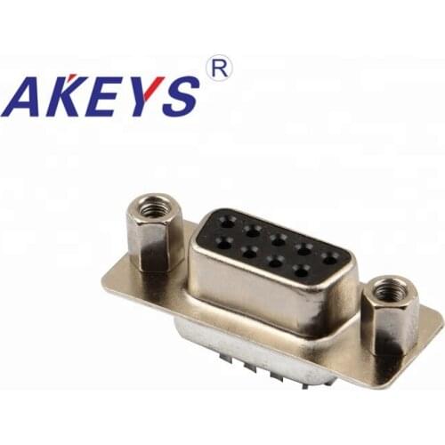 10 PCS VGA DB9 Pin Black Core Female Front Hole For Computer Monitor VGA Adapter Interface