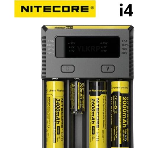 100% Original Nitecore New I4 Digicharger Battery Charger Nitecore Charger for 26650 18650 18350 16340 14500 10440