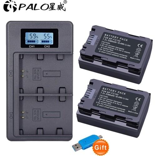PALO 1-4 Pcs NP-FZ100 NPFZ100 NP FZ100 Battery for Sony BC-QZ1 Alpha 9 a9 A9R 9S ILCE-9 7R a7R 7 a7 III A6600 LCE-7RM3 ILCE-7M3