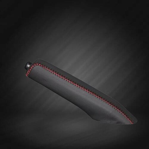 Car Hand Brake Covers Top Layer Leather Case For Toyota RAV4 2013 Handbrake Grips Cover Auto Genuine Leather Handbrake