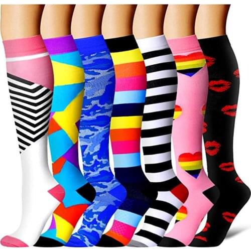 24 Styles Unisex Socks Crossfit Compression Stockings Medical Pressure Socks For Varicose Vein Leg Stretch Pressure Circulation