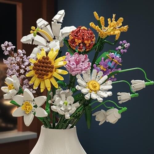 2021 NEW Creator Series Chrysanthemum Gardens Flowers Bouquet Romantic Building Blocks Classic Model Bricks Kids Sets Kit Friend