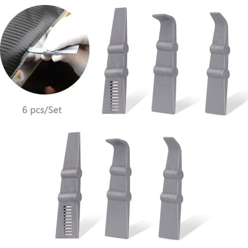 EHDIS 6pcs Carbon Fiber Film Wrap Squeegee Car Decal Sticker Remove Scraper Window Tint Styling Vinyl Applicator Tool Accessory