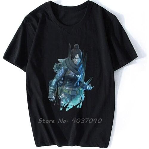 Battle Royale Wraith Casual T Shirt Men Clothes Hot Sale Apex Legends Tee Shirt Cotton O Neck T-shirts New Design Top