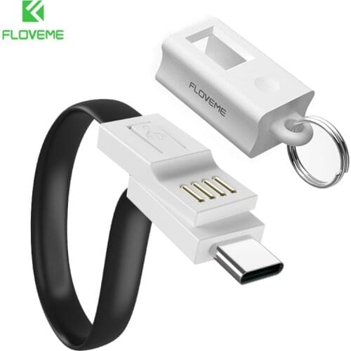 FLOVEME USB Type C Cable For Oneplus 6 6t 5t Keychain USB C Cable For Samsung Galaxy S9 S8Plus Note 9 8 USB Cord Charging Charge