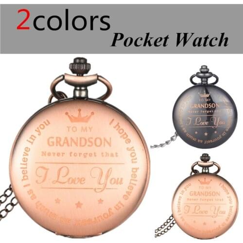 Classic Bronze Quartz Pocket Watch Chain Necklace Vintage Pendant Clock Gift Necklace Fob Watches Jewelry Accessories