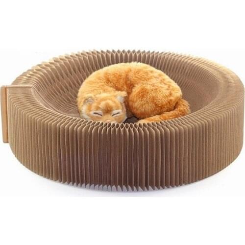 Jly cat dog Accordion Scratching Board Scratcher Cat Scratching Board Nest Pets Funny Toy Training Tool pet kennel
