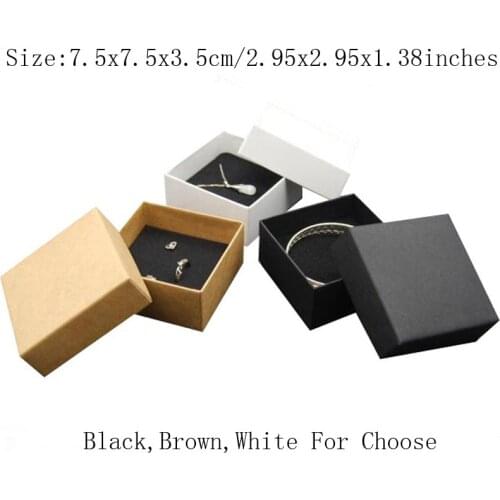Square Black Necklace Box jewelry organizer shape box Engagement Ring For Earrings Necklace Bracelet Display gifts storage boxes