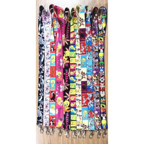 Lot 10pcs/20pcs/50pcs/100pcs bird cats rabbit mix lanyard Neck Strap Lanyard Mobile Phone Key Chain ID Badge Key Chains