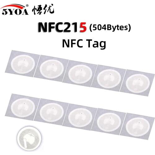 100pcs NFC Tag NFC215 Label 215 Stickers Tags Badges Lable Sticker 13.56mHz for huawei share ios13 personal automation shortcuts